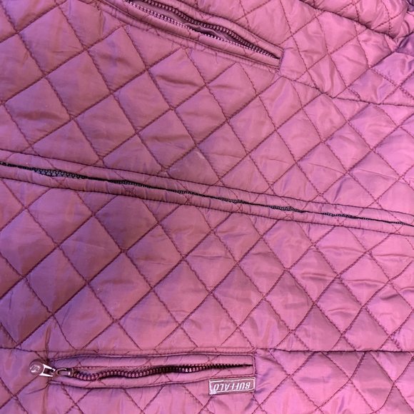 buffalo david bitton | Burgundy Quilted Jacket - Women Size Medium (M) - Picture 7 of 9